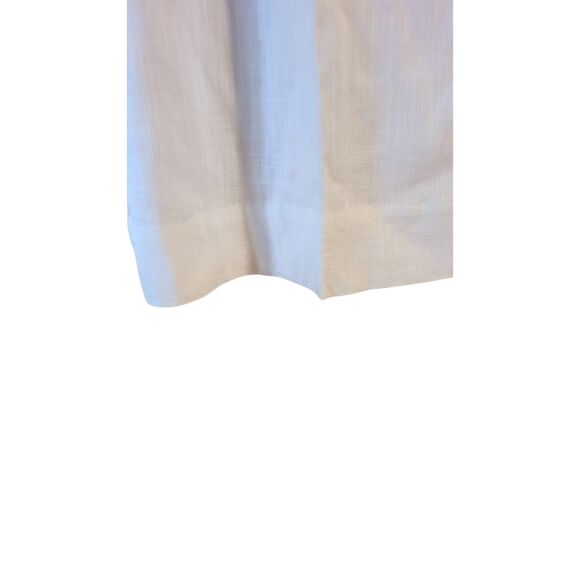 Ruby Rd Summer White Linen Mother of Pearl Buttons Cropped Capri Wide Leg Pants - Picture 5 of 8
